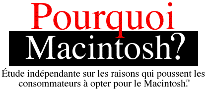 Pourquoi Macintosh? Étude sur les utilisateurs de Macintosh.